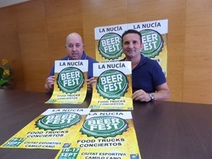 Presentación de la #BeerFestLaNucia con Juanfran Senabre, organizador y Bernabé Cano, alcalde de La Nucía