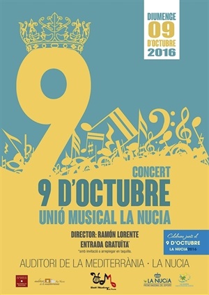 Cartel del concert 9 d'octubre 2016