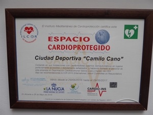 La Ciutat Esportiva Camilo Cano es un "Espacio Cardioprotegido"
