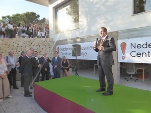 Matthijs van Bonzel, embajador de los Países Bajos en España, durante su discurso