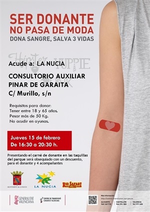 La próxima donación de sangre será en el Consultorio de Salud de Pinar de Garaita