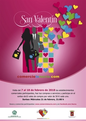 Cartel de la Campaña Comercial de San Valentín 2018