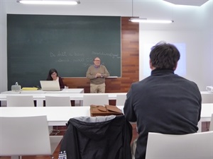 Pedro Lloret, concejal de Seu Universitària, en la presentación del Curos