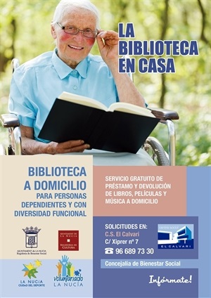 Cartel "La Biblioteca en Casa", nuevo servicio municipal gratuito