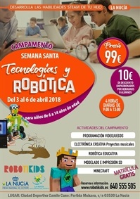 La Nucia Cartel Campamento Robotica 2018