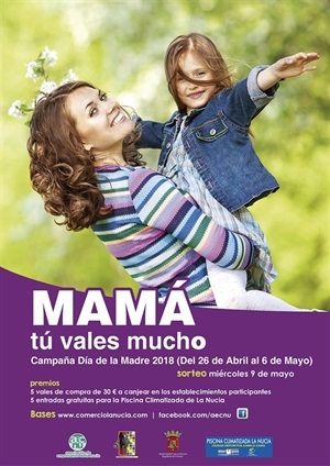 Cartel de la Campaña Comercial del Día de la Madre en La Nucía