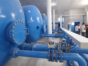 La Planta potabilizadora trabajará por gravedad y aprovechando la presión del agua del consorcio, con el consiguiente ahorro de energía