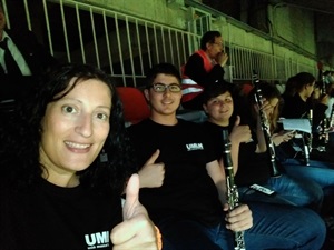 Los clarinetes de la UM La Nucía en Mestalla