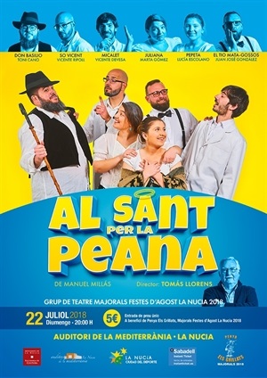 Cartel de la obra teatral "Al Sant per la Peana"