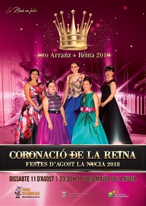 Cartel de "La Coronació 2018" de "les Festes d'Agost de La Nucia"