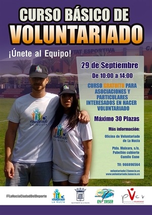 Cartel del Curso del Voluntariado de La Nucía