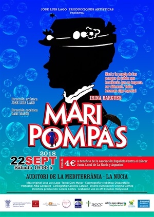 Cartel de la obra teatral "Mari Pompas"