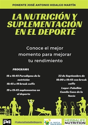 Cartel de Charla de Nutrición Deportiva