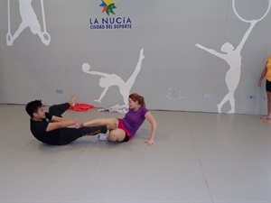 Las técnicas de suelo también se practicaron en la última sesión