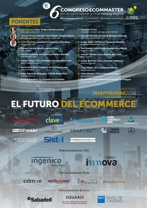 Cartel del Congreso Nacional de Marketing Digital que se celebra mañana en l'Auditori de La Nucía