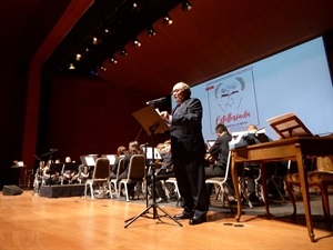 Pedro Lloret, concejal de Cultura, durante su intervención