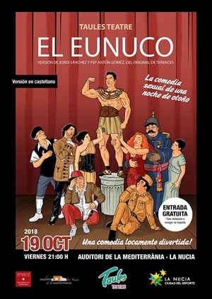 Cartel de la representación teatral de "El Eunuco" en La Nucía
