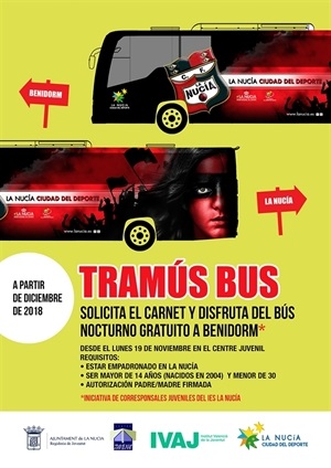 Cartel del "Tramús Bus"
