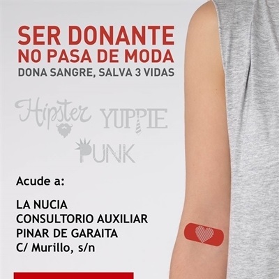 Esta tarde "Donación de Sangre" en el Consultorio de Pinar