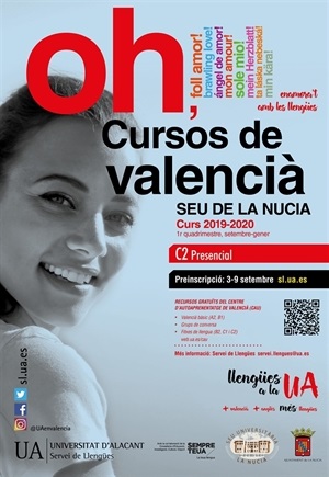 Cartel del curso C2 de Valencià de La Nucía