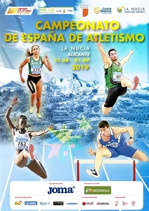 Cartel del Campeonato de España de Atletismo 2019, que se celebrará en La Nucía