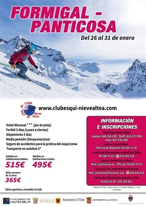 Esquiar en Formigal-Panticosa se ha programado en el mes de enero