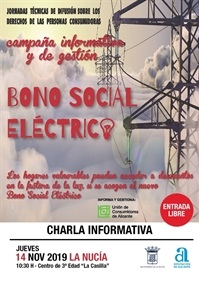 La Nucia Cartel Charla Bono Electrico 2019