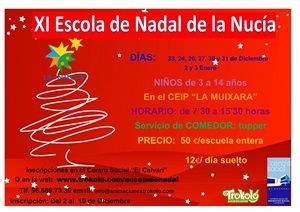 Cartel de la XI Escola Nadal de La Nucía