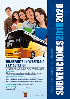 La Nucia Cartel Subv Transporte Univ 2019 2020