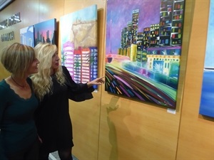 Los cuadros expuestos muestran el trabajo de los alumnos y alumnas de la Escuela de Pintura