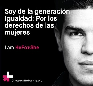 Cartel del movimiento #HeForShe de la ONU