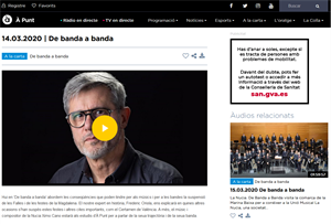 El compositor nuciero Ximo Cano fue entrevistado en el "De Banda a Banda" del sábado 14 de marzo