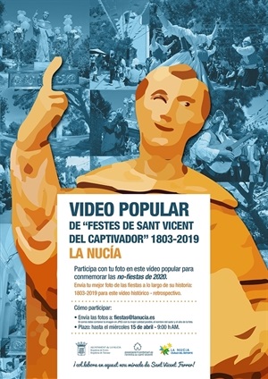 Cartel de esta iniciativa del vídeo popular de les "Festes de Sant Vicent"
