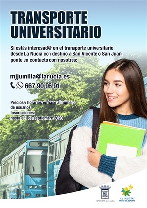 Hasta el 1 de septiembre los alumnos universitarios nucieros pueden solicitar información sobre este transporte universitario a los campus de San Vicente y San Juan